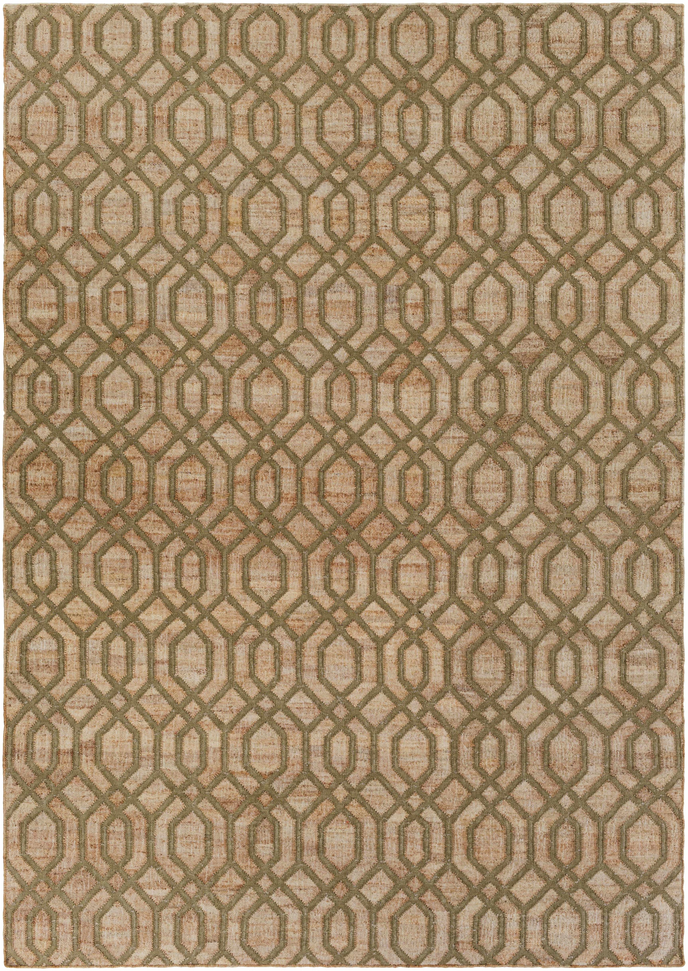 Sage Hand Woven 60% Jute, 40% Viscose Modern Rectangle Handmade rug, Indoor use only, no fringe, non-washable.