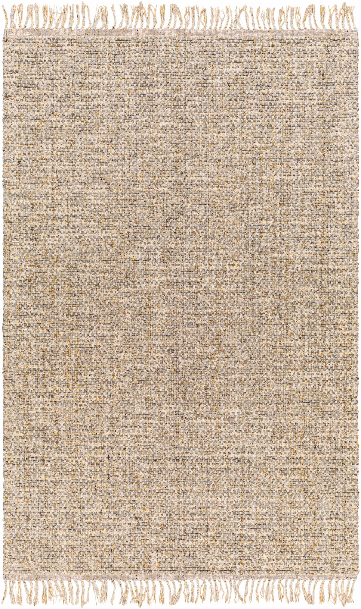 Light Slate Hand Woven 40% Wool, 40% Viscose, 20% Polyester Modern Rectangle Handmade rug, Indoor use only, has fringe, non-washable.