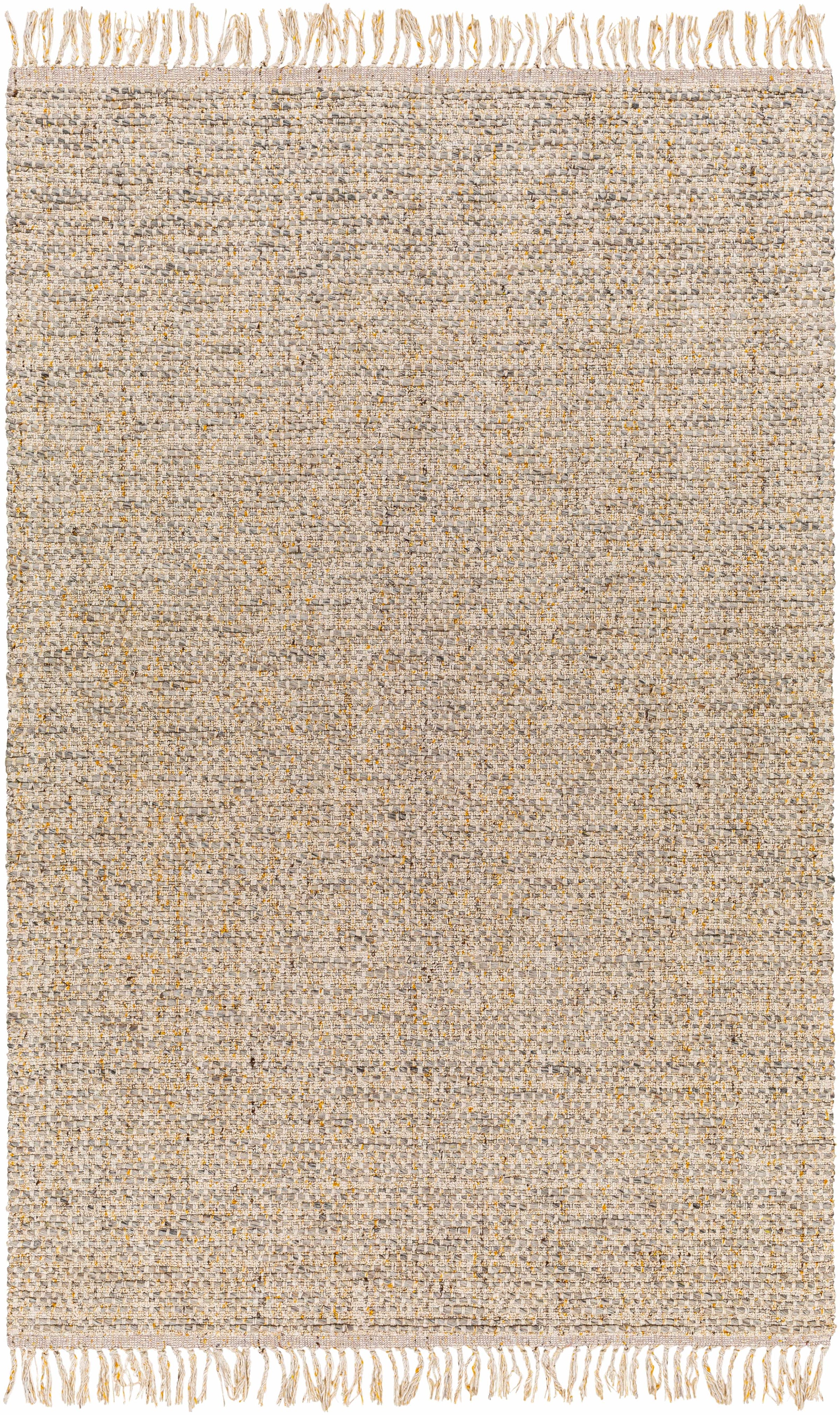 Light Slate Hand Woven 40% Wool, 40% Viscose, 20% Polyester Modern Rectangle Handmade rug, Indoor use only, has fringe, non-washable.