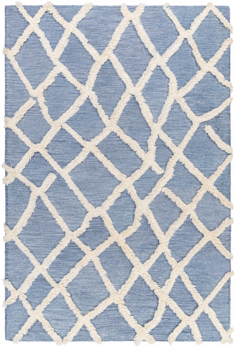 Butter Hand Tufted 100% Wool Global Rectangle Handmade rug, Indoor use only, no fringe, non-washable.