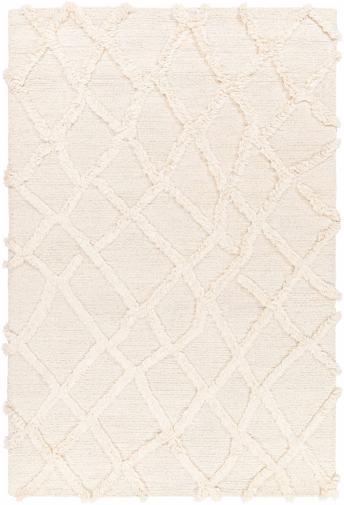 Butter Hand Tufted 100% Wool Global Rectangle Handmade rug, Indoor use only, no fringe, non-washable.