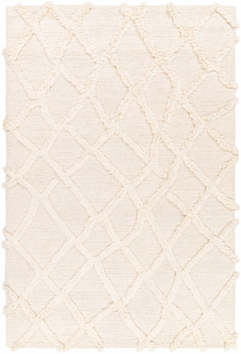 Butter Hand Tufted 100% Wool Global Rectangle Handmade rug, Indoor use only, no fringe, non-washable.