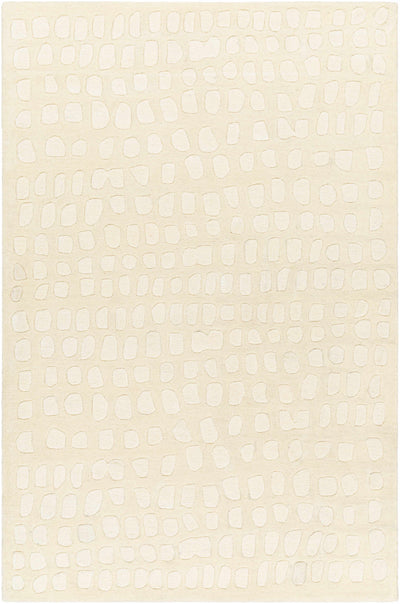 Cream Hand Tufted 70% Wool, 30% Viscose Modern Rectangle Handmade rug, Indoor use only, no fringe, non-washable.