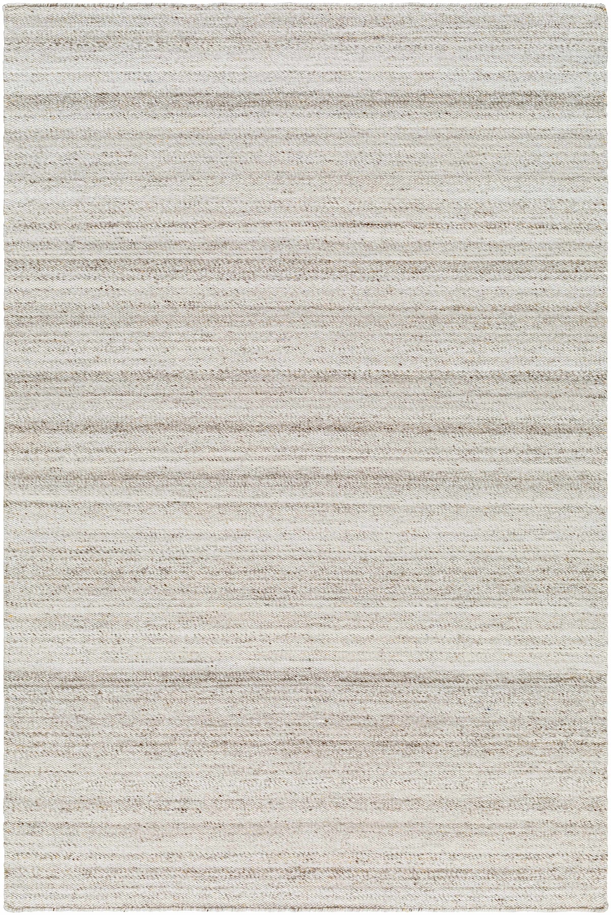 Cream Hand Woven 100% Recycled PET Yarn Modern Rectangle Handmade rug, Indoor use only, no fringe, non-washable.