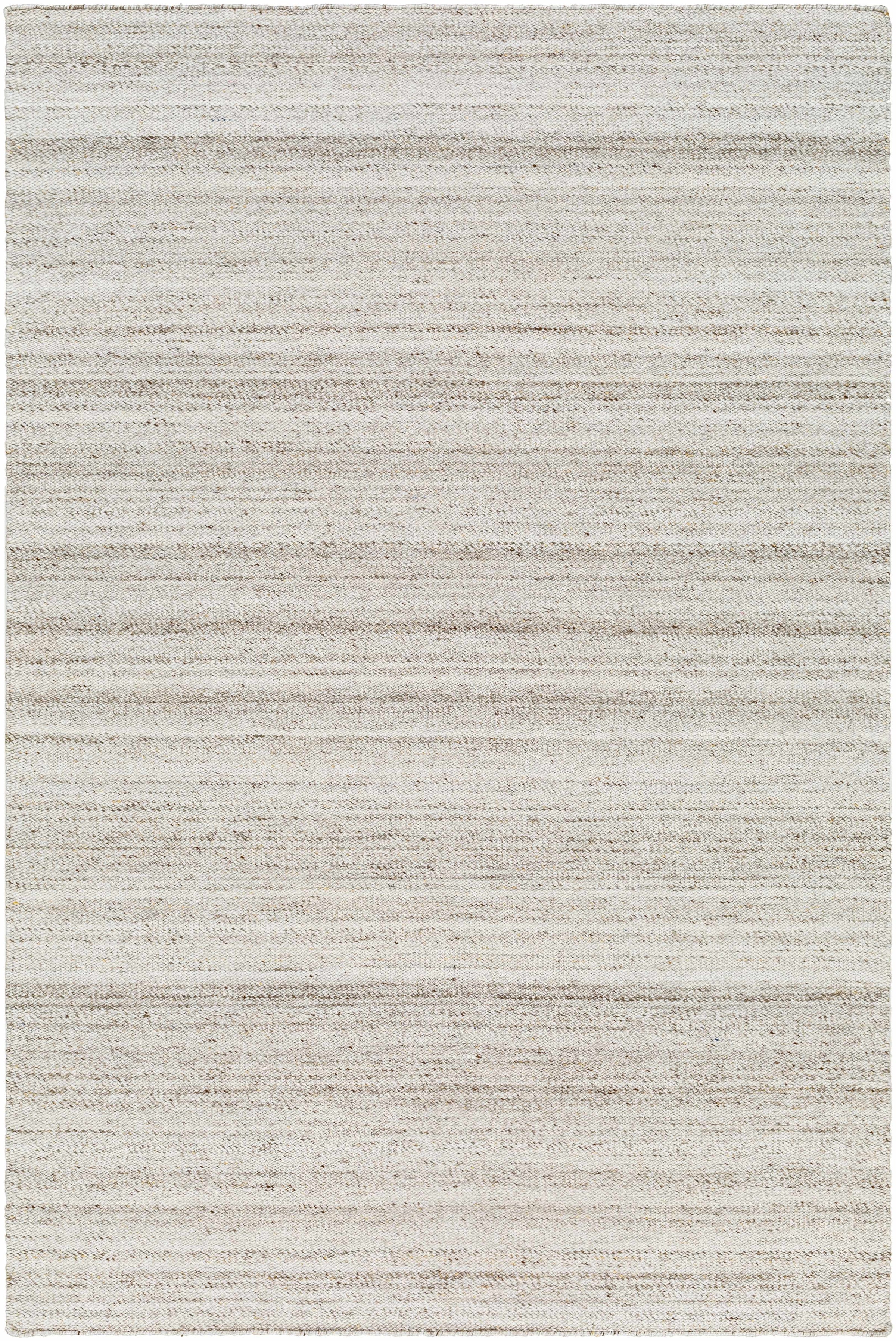 Cream Hand Woven 100% Recycled PET Yarn Modern Rectangle Handmade rug, Indoor use only, no fringe, non-washable.