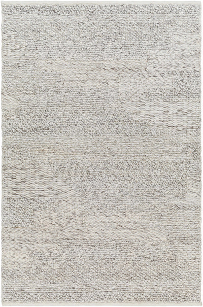 Light Gray Hand Woven 100% Recycled PET Yarn Modern Rectangle Handmade rug, Indoor use only, no fringe, non-washable. runner also available