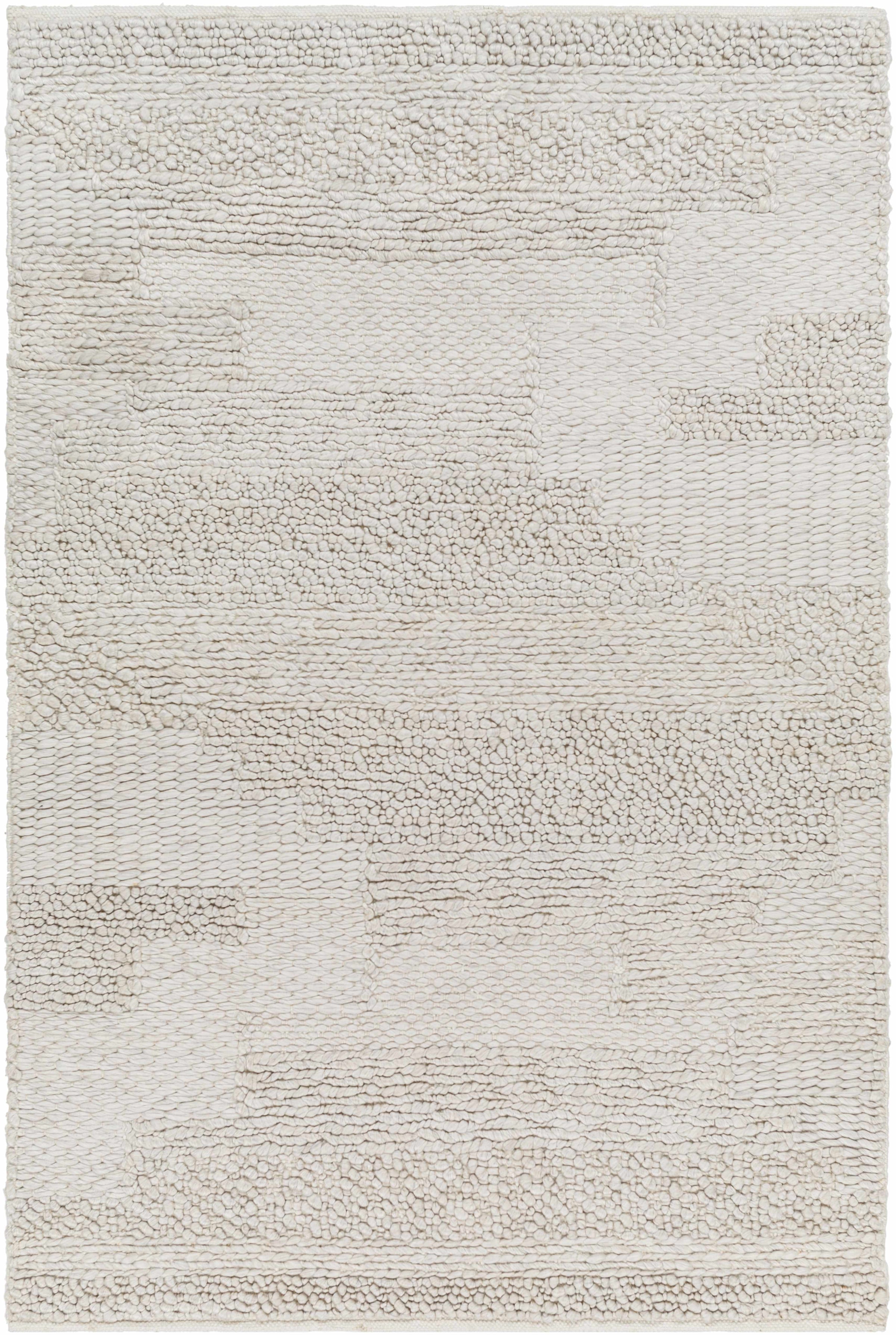 Light Gray Hand Woven 100% Recycled PET Yarn Modern Rectangle Handmade rug, Indoor use only, no fringe, non-washable. runner also available