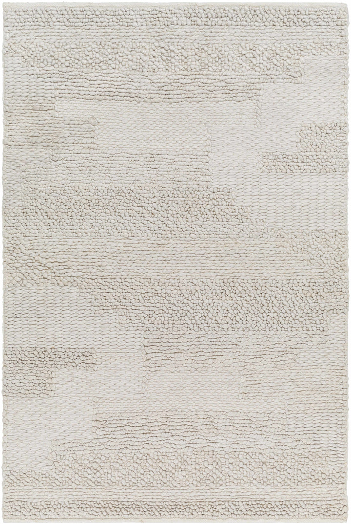 Light Gray Hand Woven 100% Recycled PET Yarn Modern Rectangle Handmade rug, Indoor use only, no fringe, non-washable. runner also available