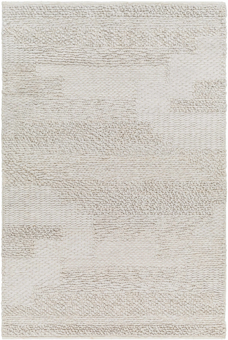 Light Gray Hand Woven 100% Recycled PET Yarn Modern Rectangle Handmade rug, Indoor use only, no fringe, non-washable. runner also available