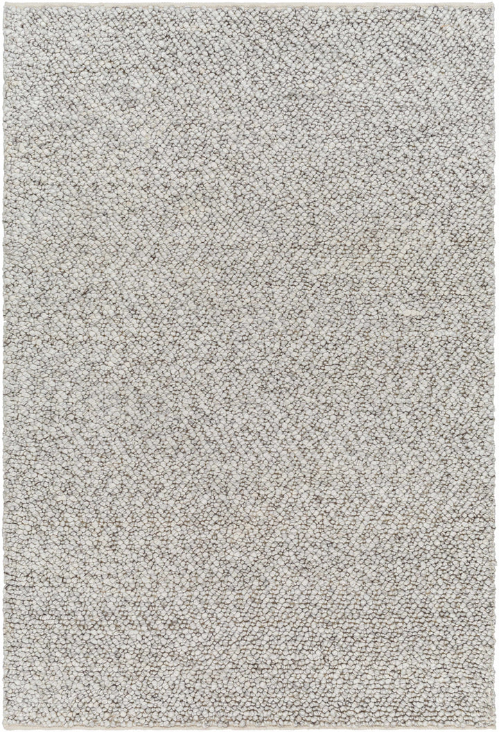 Light Gray Hand Woven 100% Recycled PET Yarn Modern Rectangle Handmade rug, Indoor use only, no fringe, non-washable. runner also available