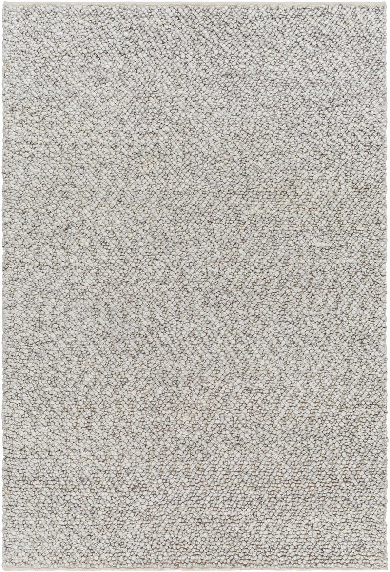 Light Gray Hand Woven 100% Recycled PET Yarn Modern Rectangle Handmade rug, Indoor use only, no fringe, non-washable. runner also available