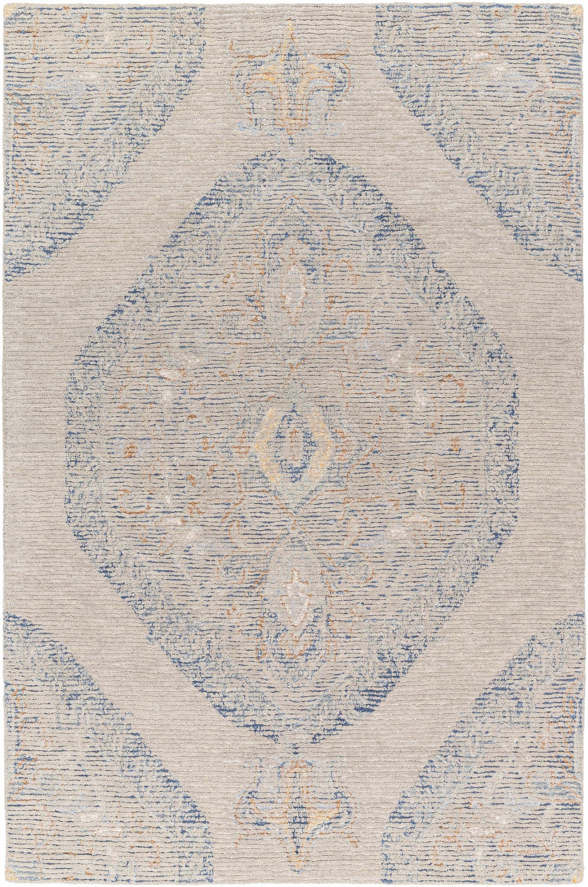 Taupe Hand Tufted 100% Wool Traditional Rectangle Handmade rug, Indoor use only, no fringe, non-washable.