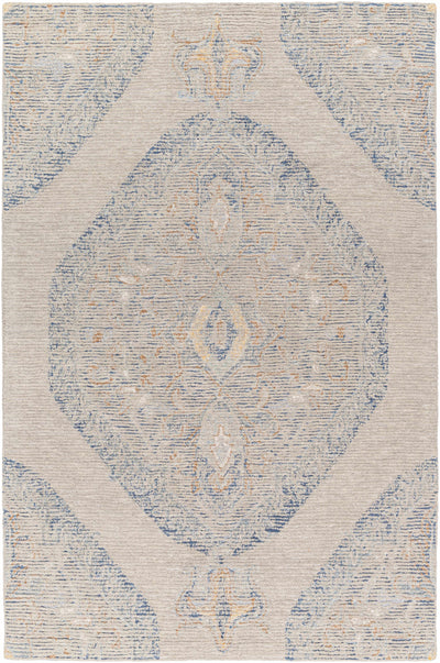 Taupe Hand Tufted 100% Wool Traditional Rectangle Handmade rug, Indoor use only, no fringe, non-washable.