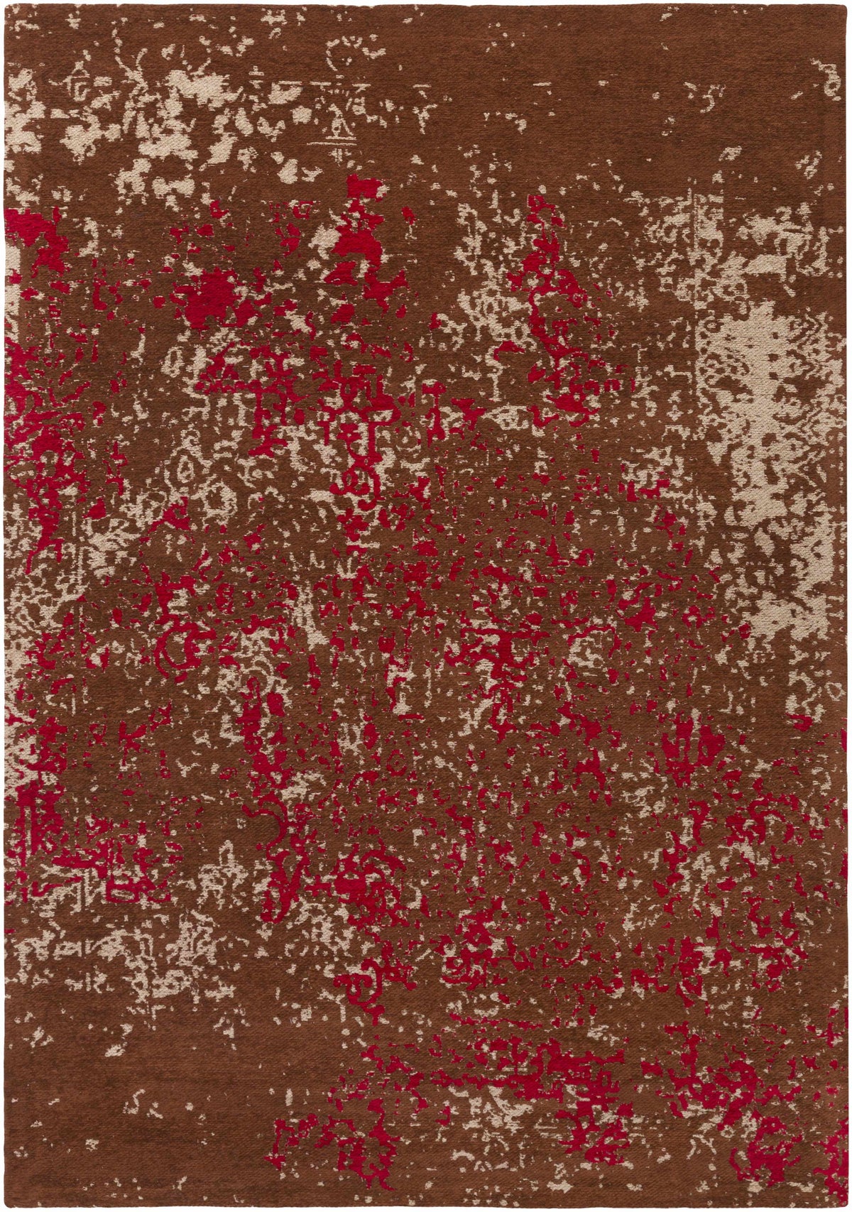 Rust Hand Woven 100% Polyester Modern Rectangle Handmade rug, Indoor use only, no fringe, non-washable. runner also available
