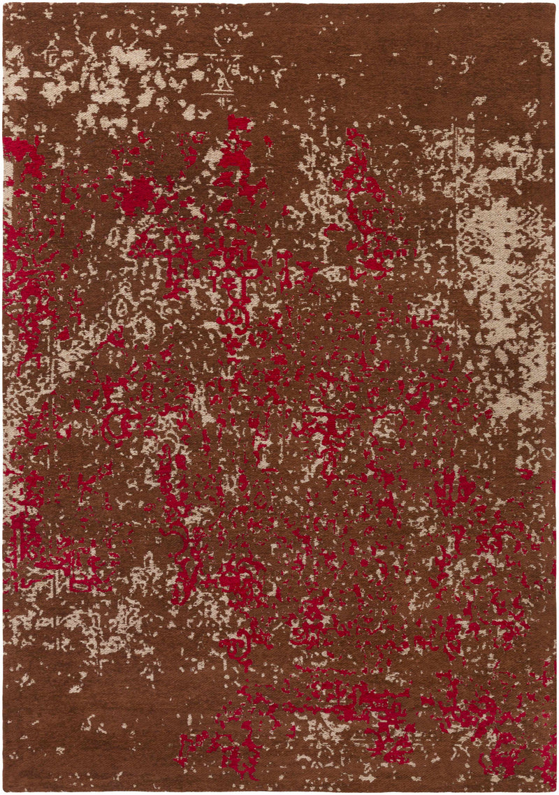 Rust Hand Woven 100% Polyester Modern Rectangle Handmade rug, Indoor use only, no fringe, non-washable. runner also available