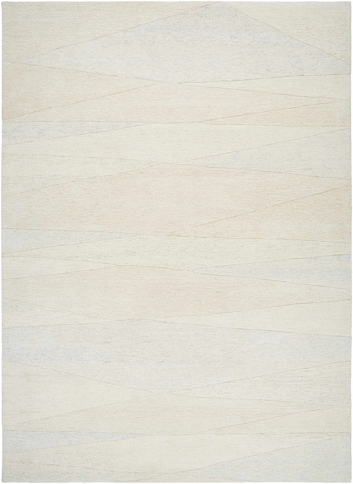 Ivory Hand Tufted 100% Wool Modern Rectangle Handmade rug, Indoor use only, no fringe, non-washable. runner also available