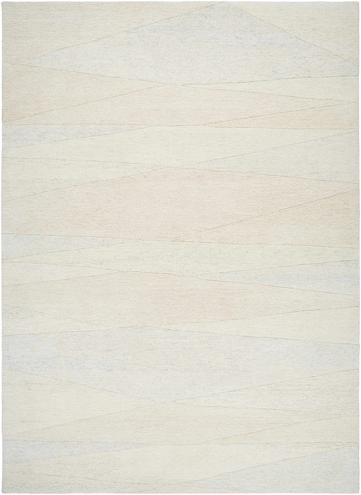 Ivory Hand Tufted 100% Wool Modern Rectangle Handmade rug, Indoor use only, no fringe, non-washable. runner also available