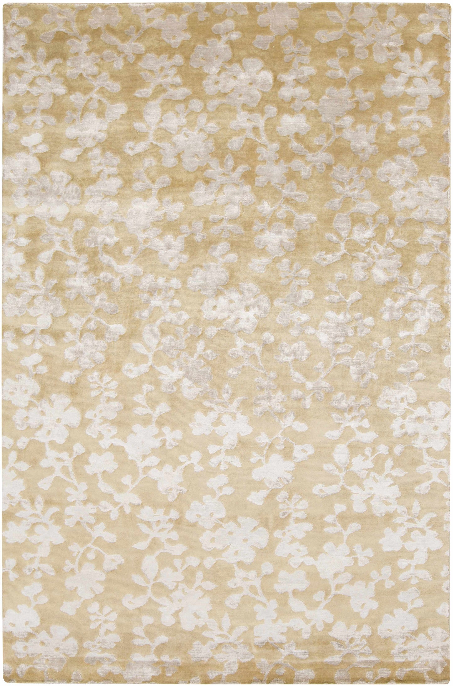 Brown Hand Knotted 50% Viscose, 50% Wool Modern Rectangle Handmade rug, Indoor use only, no fringe, non-washable.