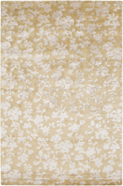 Brown Hand Knotted 50% Viscose, 50% Wool Modern Rectangle Handmade rug, Indoor use only, no fringe, non-washable.