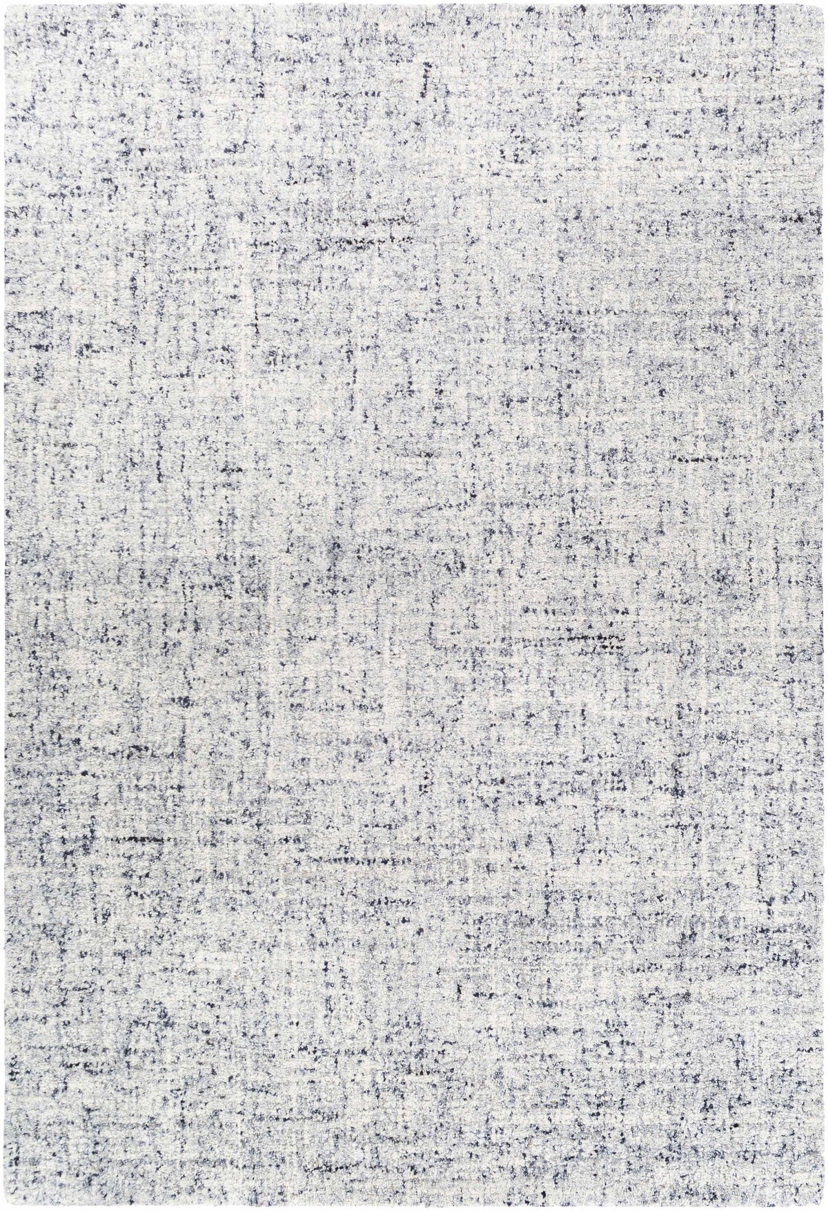 Gray Hand Tufted 100% Wool Modern Rectangle Handmade rug, Indoor use only, no fringe, non-washable.