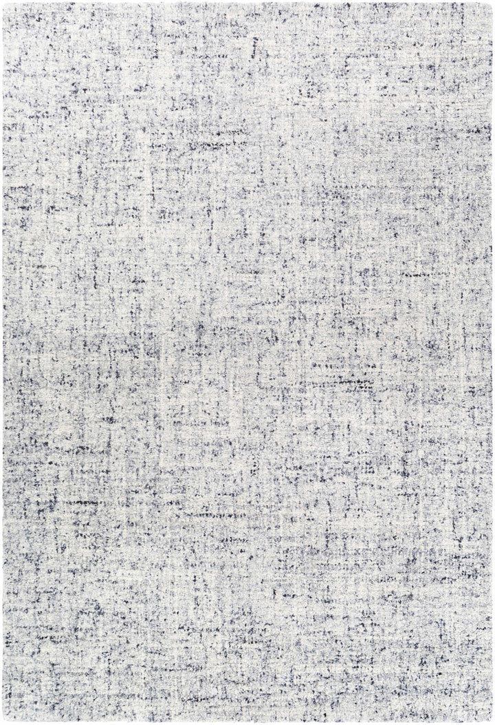 Gray Hand Tufted 100% Wool Modern Rectangle Handmade rug, Indoor use only, no fringe, non-washable.