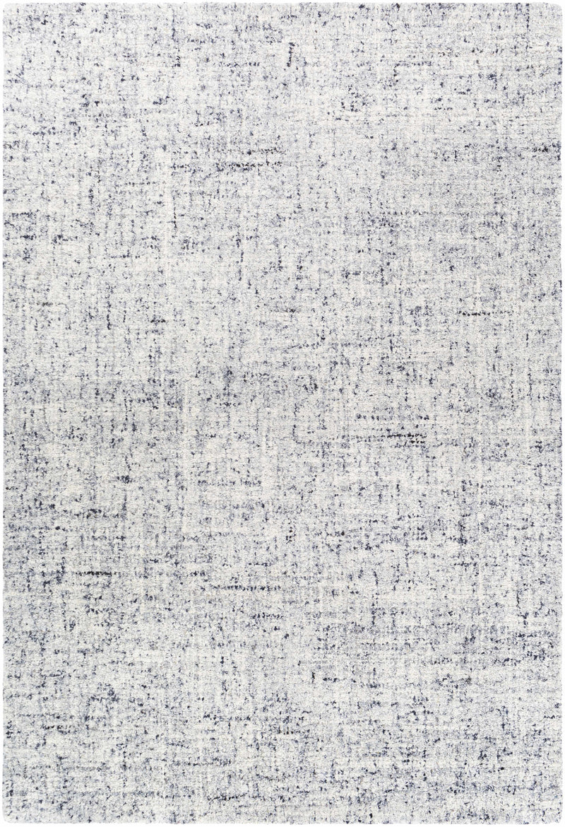 Gray Hand Tufted 100% Wool Modern Rectangle Handmade rug, Indoor use only, no fringe, non-washable.