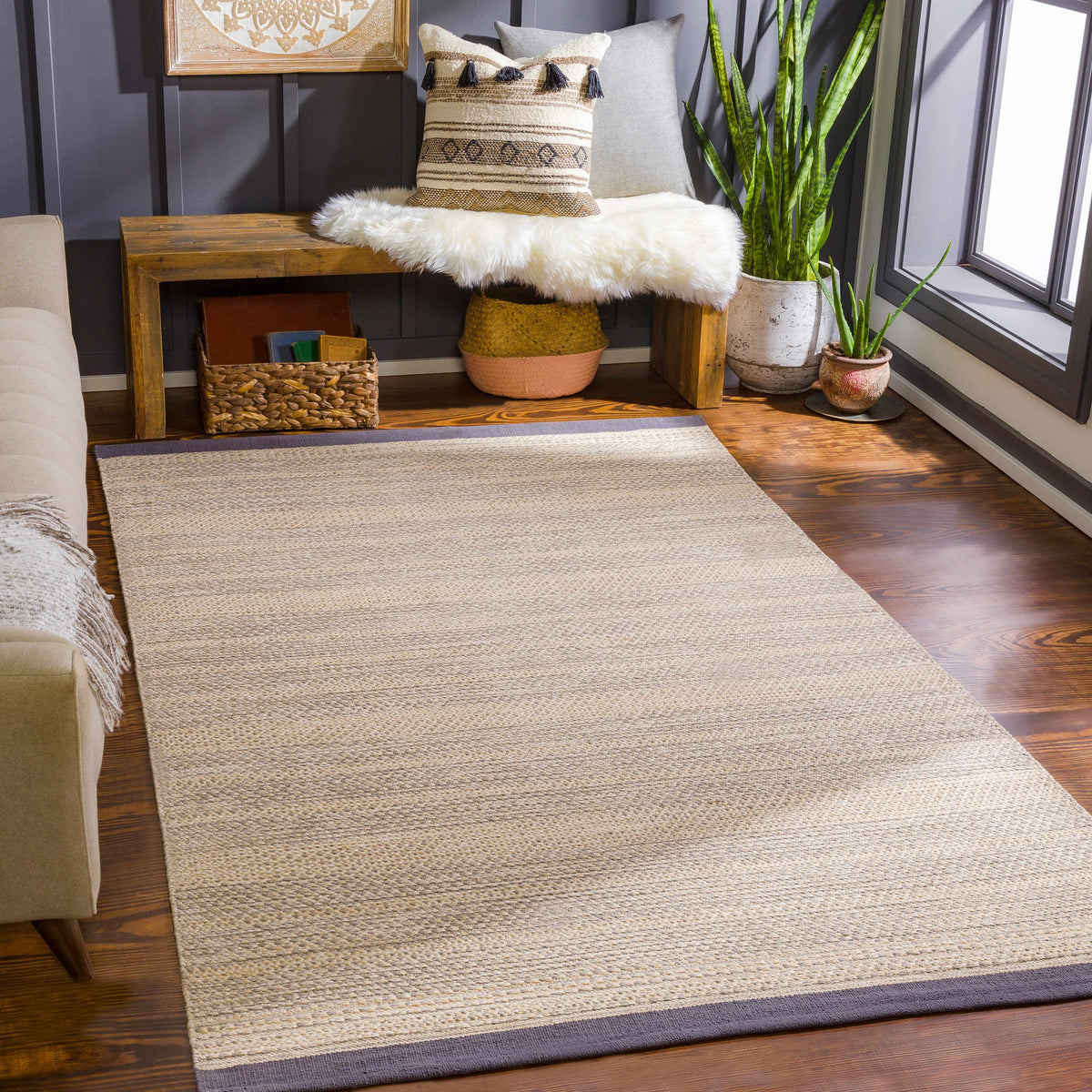 Osasuna OSA-2305 Hand Woven Rug