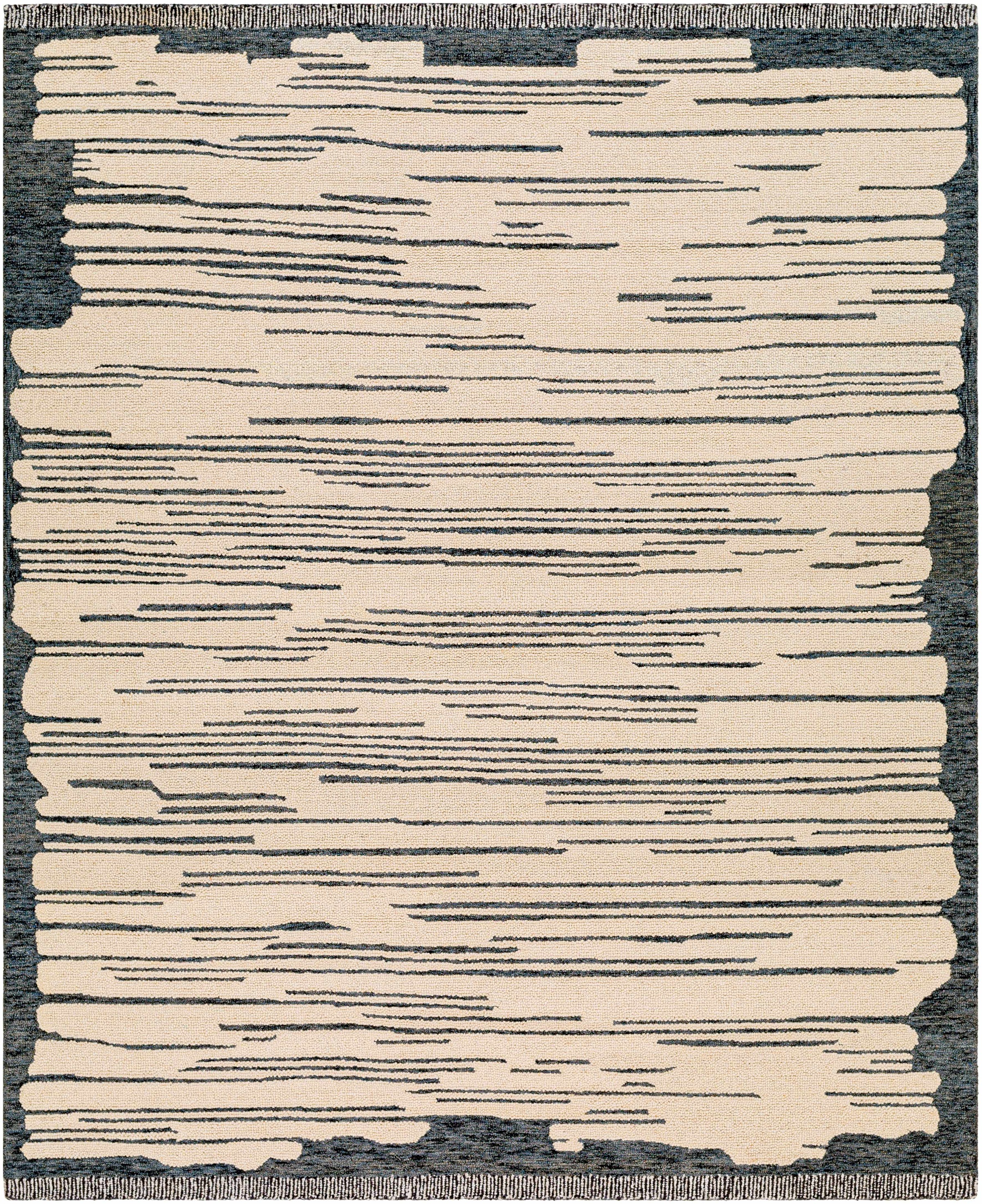 Oatmeal Hand Tufted 100% Wool Global Rectangle Handmade rug, Indoor use only, has fringe, non-washable. runner also available