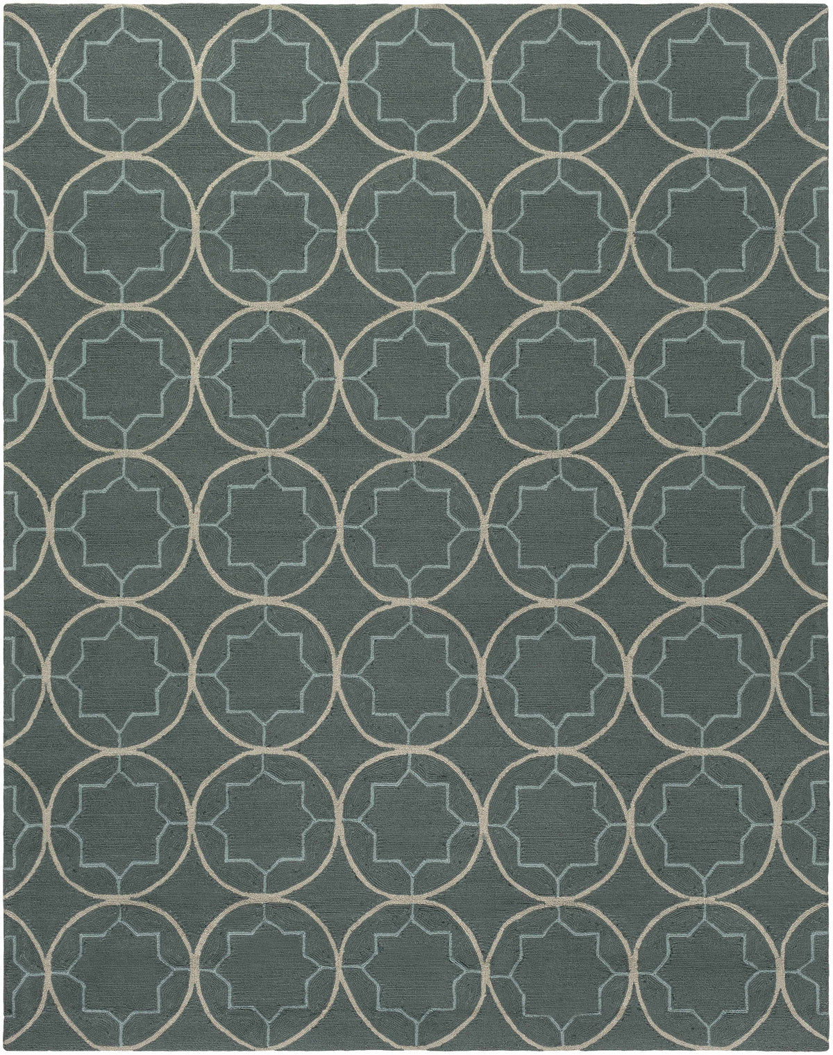 Dusty Sage Hand Hooked 100% Polypropylene Modern Rectangle Handmade rug, outdoor-safe, no fringe, non-washable. round also available