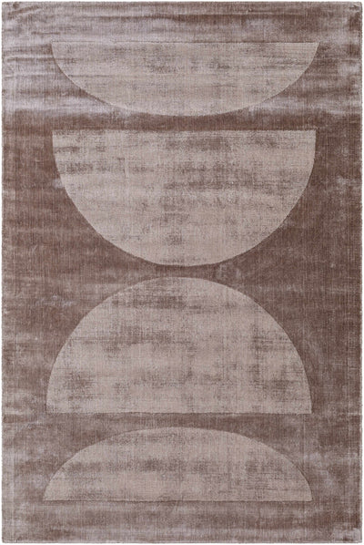 Taupe Hand Loomed 100% Viscose Modern Rectangle Handmade rug, Indoor use only, no fringe, non-washable.