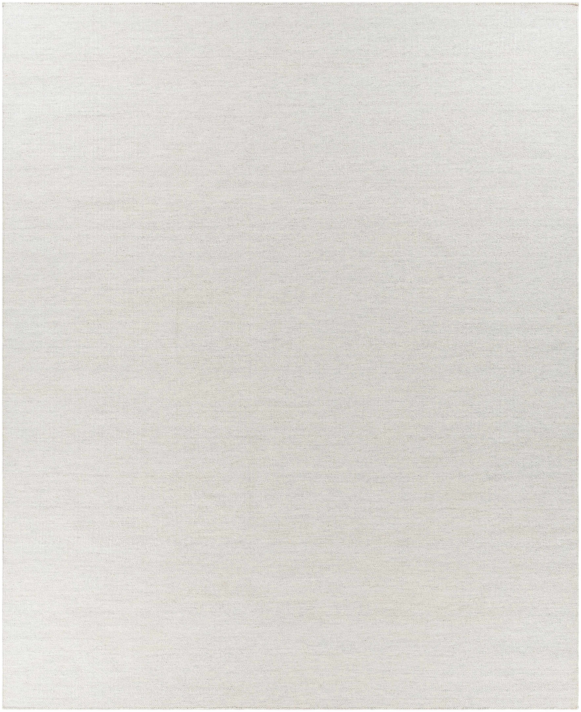 Light Gray Hand Woven 100% Recycled PET Yarn Modern Rectangle Handmade rug, Indoor use only, no fringe, non-washable.