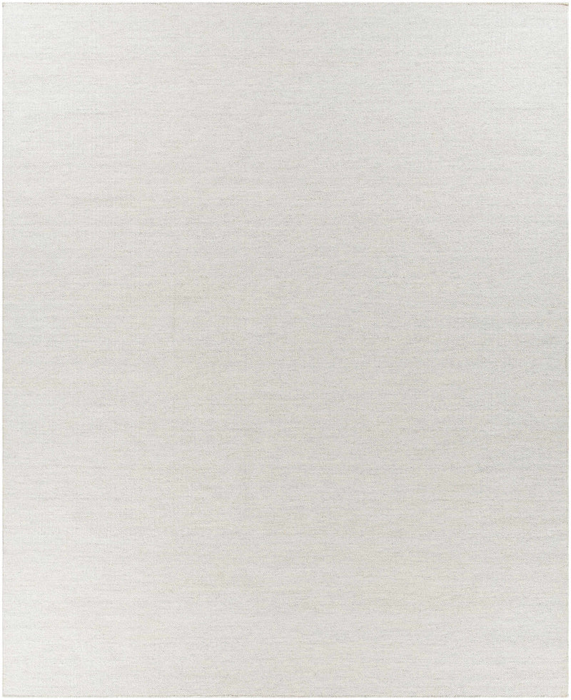 Light Gray Hand Woven 100% Recycled PET Yarn Modern Rectangle Handmade rug, Indoor use only, no fringe, non-washable.