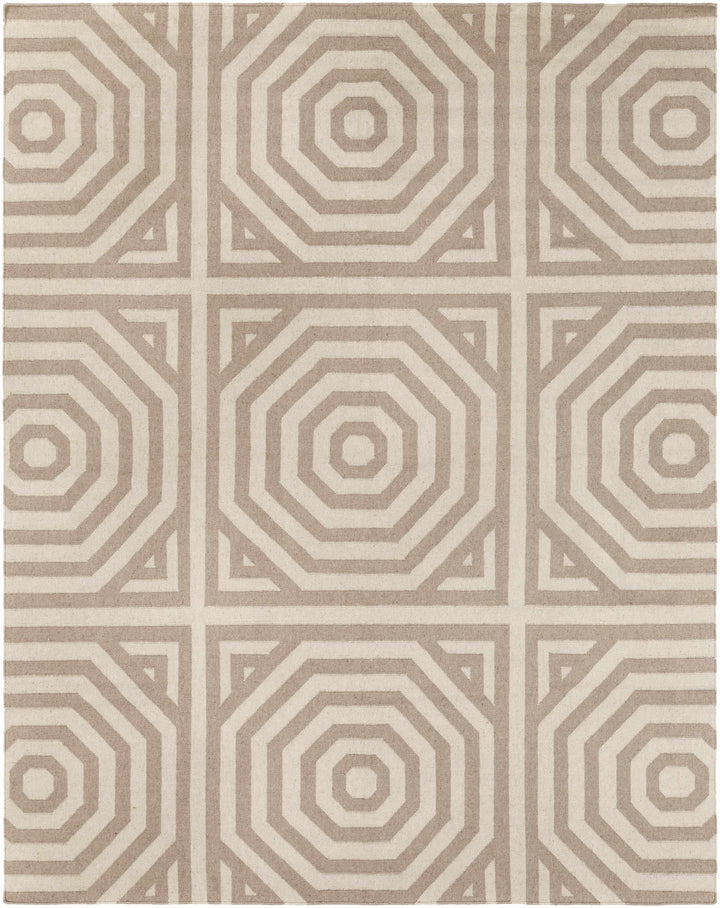 Taupe Hand Woven 100% Wool Modern Rectangle Handmade rug, Indoor use only, no fringe, non-washable. runner also available