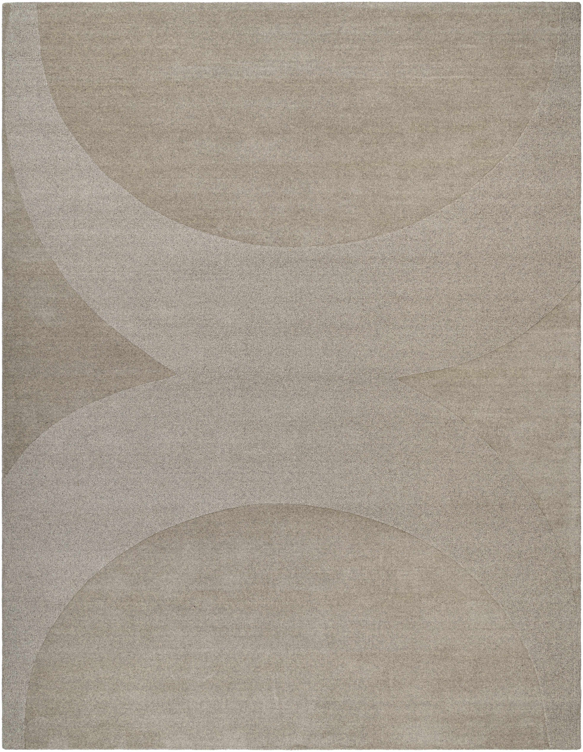 Beige Hand Loomed 100% Wool Modern Rectangle Handmade rug, Indoor use only, no fringe, non-washable.