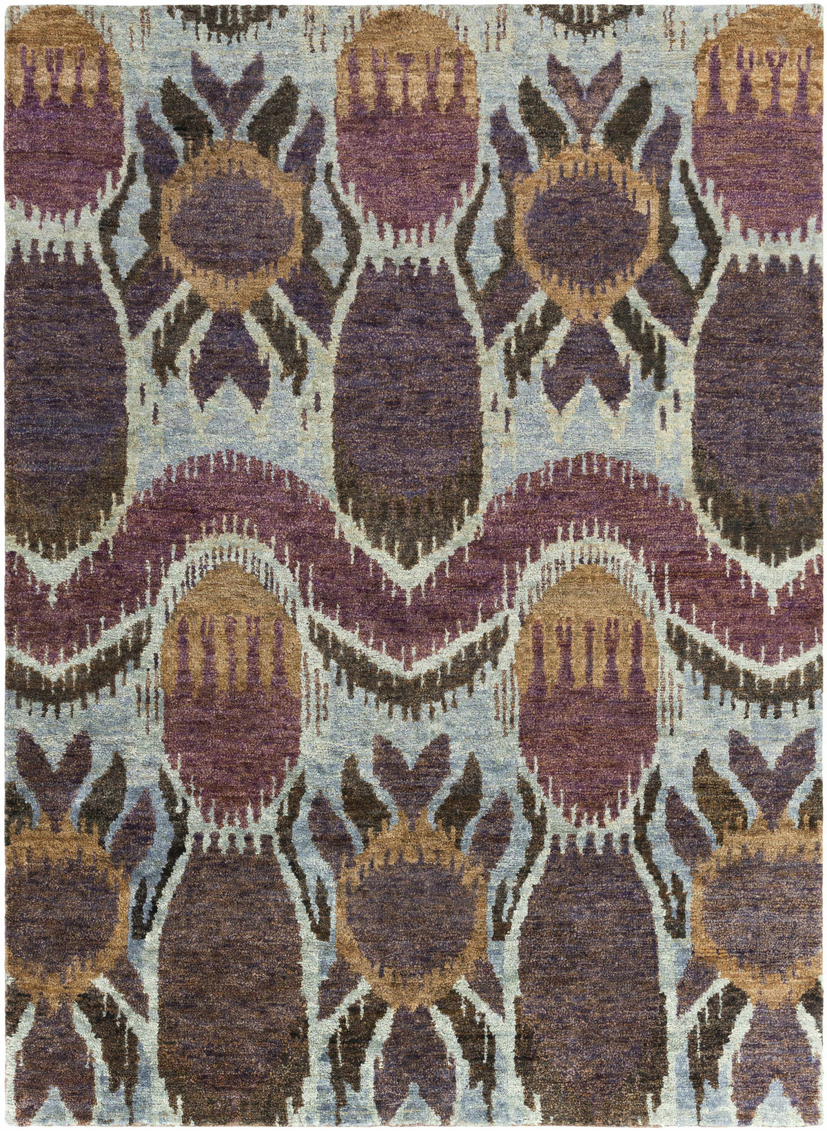 Slate Hand Knotted 100% Jute Rustic Rectangle Handmade rug, Indoor use only, no fringe, non-washable. runner also available