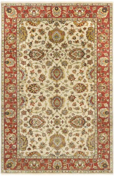 Light Olive Hand Knotted 100% NZ Wool Traditional Rectangle Handmade rug, Indoor use only, has fringe, non-washable.