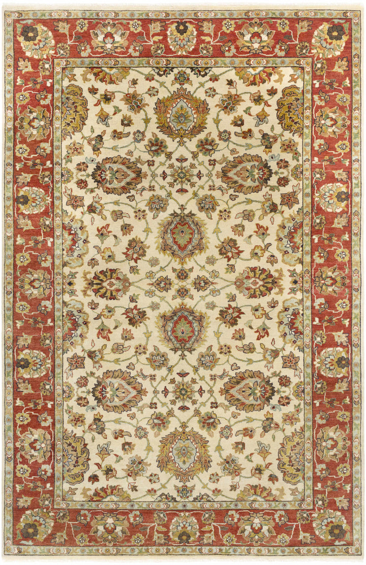 Light Olive Hand Knotted 100% NZ Wool Traditional Rectangle Handmade rug, Indoor use only, has fringe, non-washable.