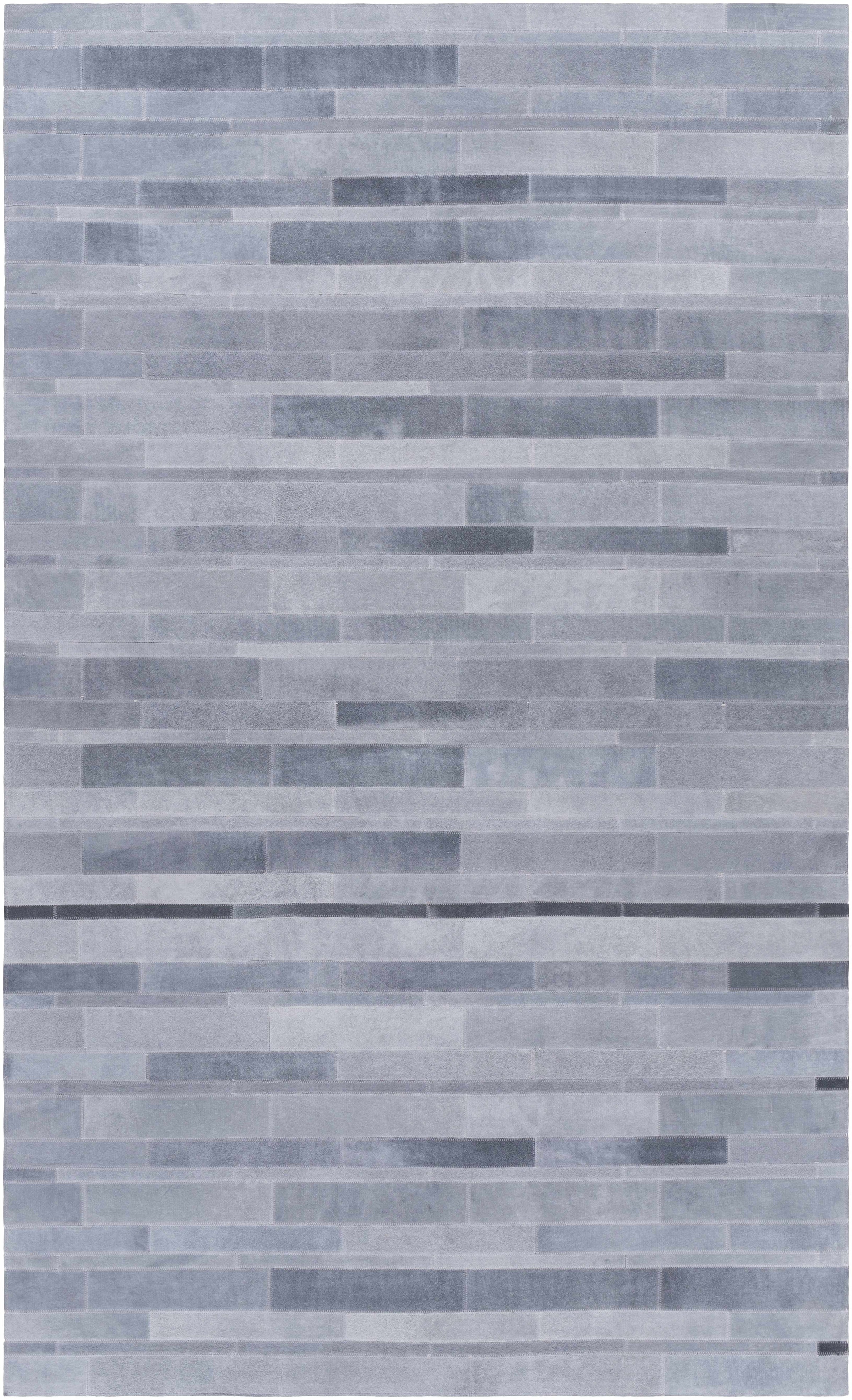 Slate Hand Crafted 100% Leather Rustic Rectangle Handmade rug, Indoor use only, no fringe, non-washable.