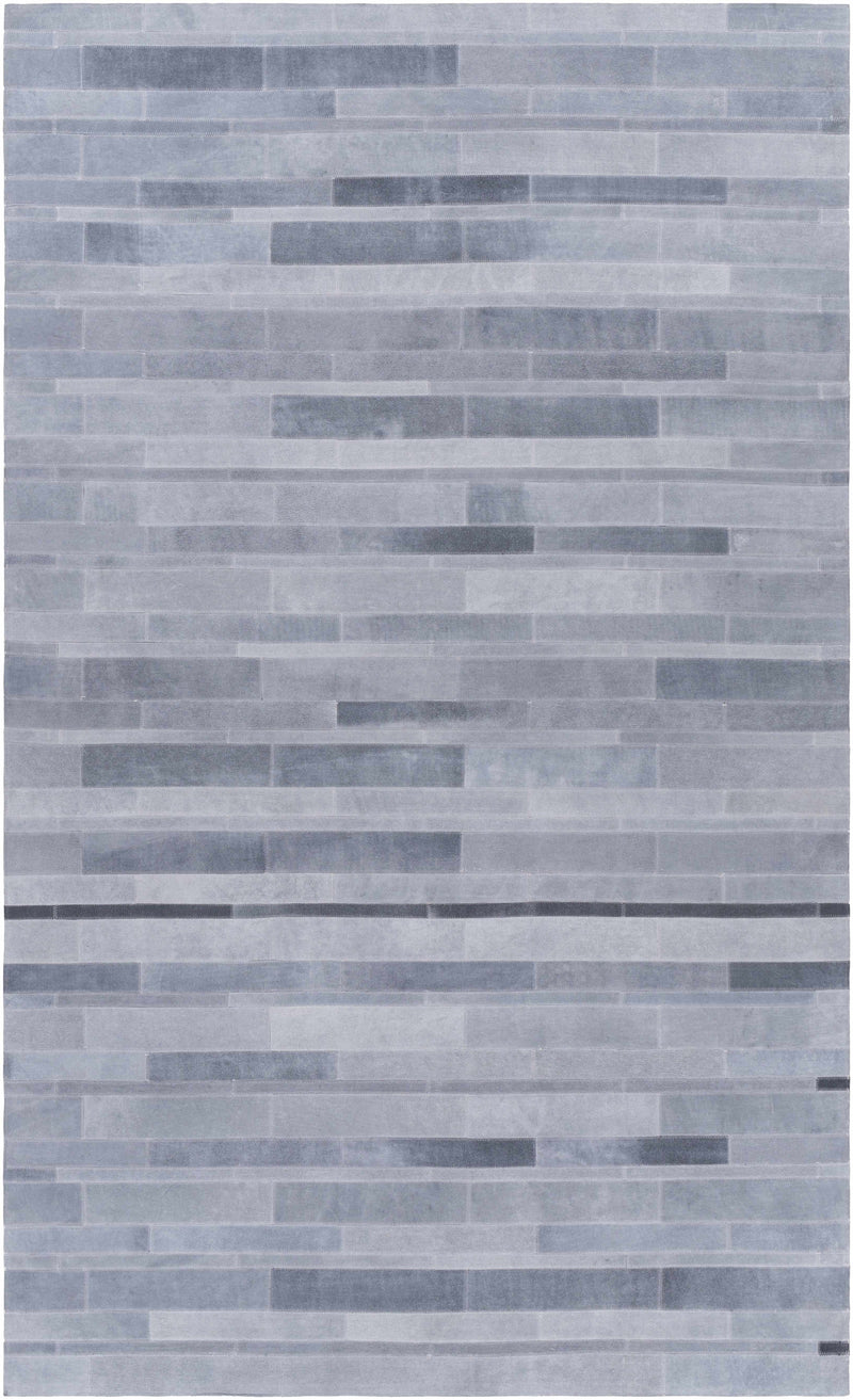 Slate Hand Crafted 100% Leather Rustic Rectangle Handmade rug, Indoor use only, no fringe, non-washable.