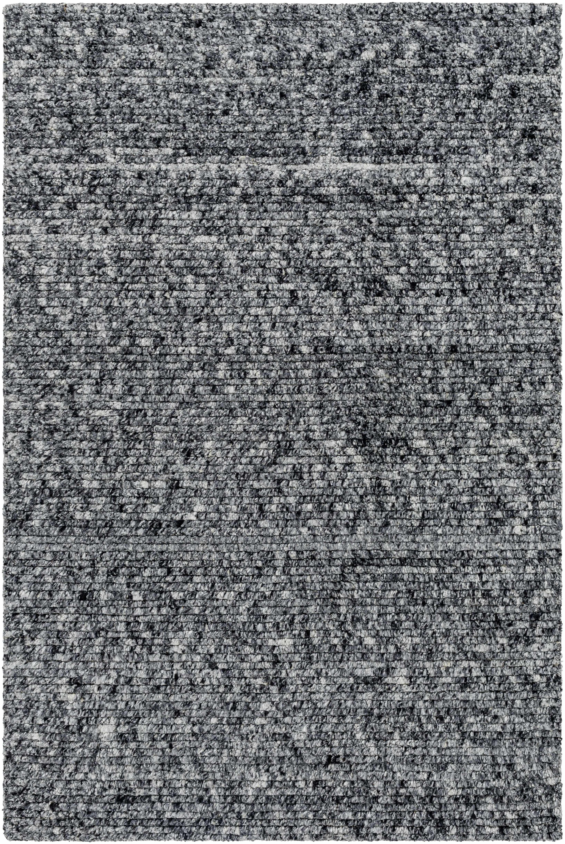 Charcoal Hand Loomed 100% NZ Wool Cottage Rectangle Handmade rug, Indoor use only, no fringe, non-washable. runner also available