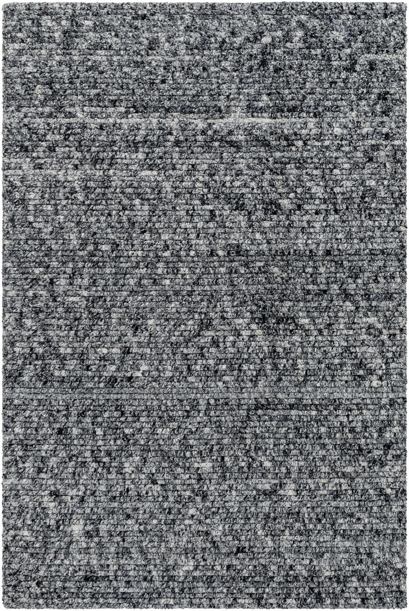 Charcoal Hand Loomed 100% NZ Wool Cottage Rectangle Handmade rug, Indoor use only, no fringe, non-washable. runner also available