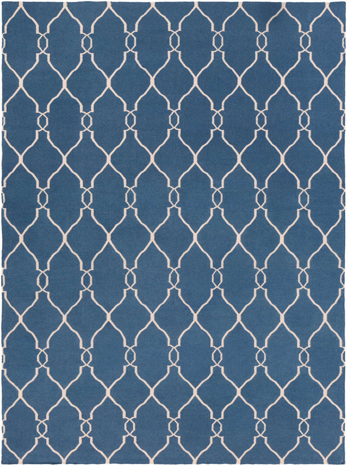 Dark Blue Hand Woven 100% Wool Modern Rectangle Handmade rug, Indoor use only, no fringe, non-washable. round, runner also available