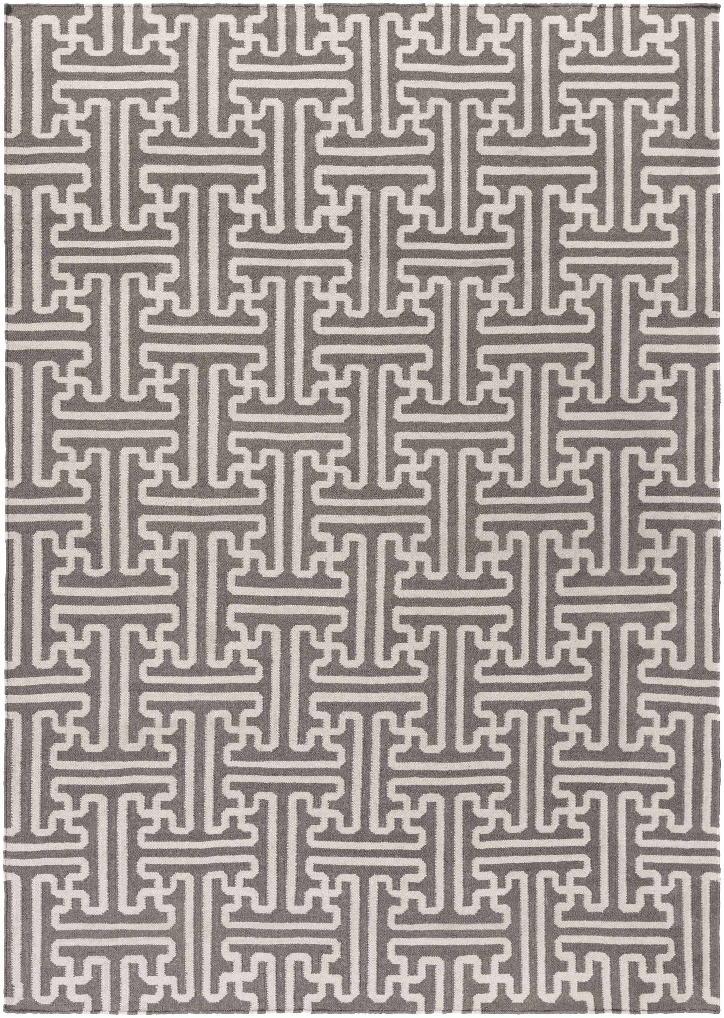 Tan Hand Woven 100% Wool Modern Rectangle Handmade rug, Indoor use only, no fringe, non-washable. runner also available