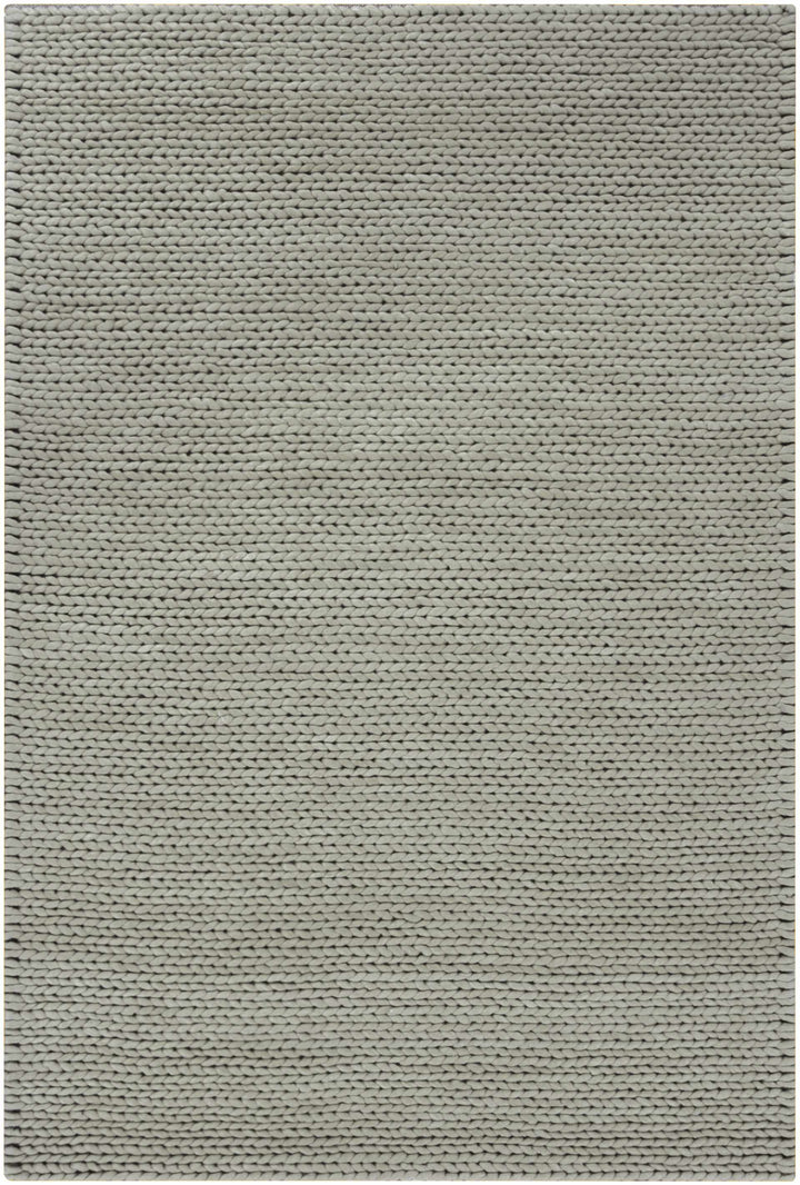 Gray Hand Woven 100% Wool Cottage Rectangle Handmade rug, Indoor use only, no fringe, non-washable.