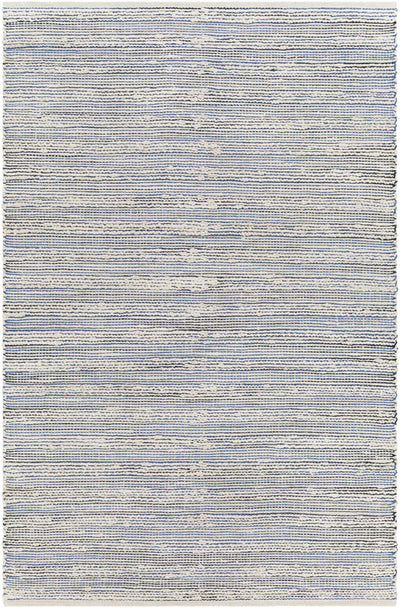Denim Hand Woven 70% Jute, 30% Cotton Cottage Rectangle Handmade rug, Indoor use only, no fringe, non-washable.