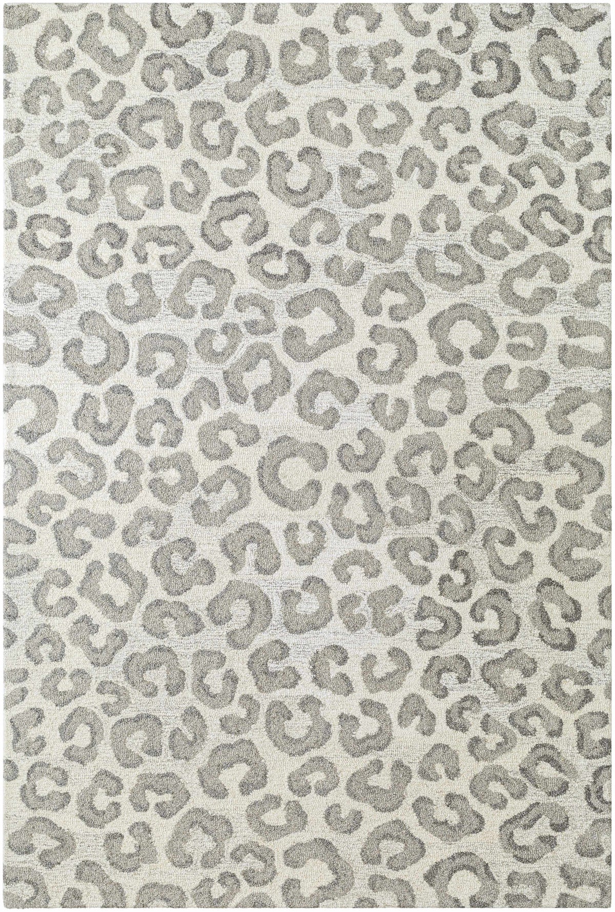 Ivory Hand Tufted 100% Wool Modern Rectangle Handmade rug, Indoor use only, no fringe, non-washable.