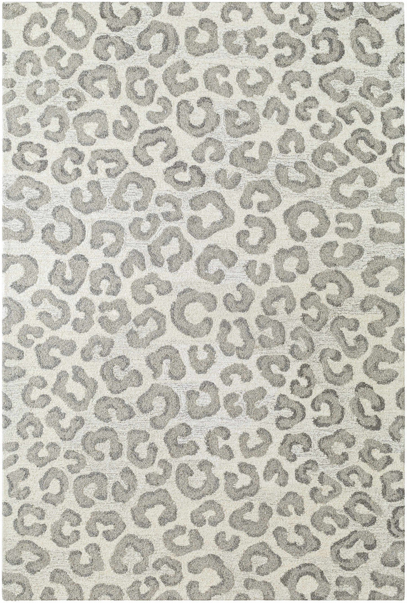Ivory Hand Tufted 100% Wool Modern Rectangle Handmade rug, Indoor use only, no fringe, non-washable.