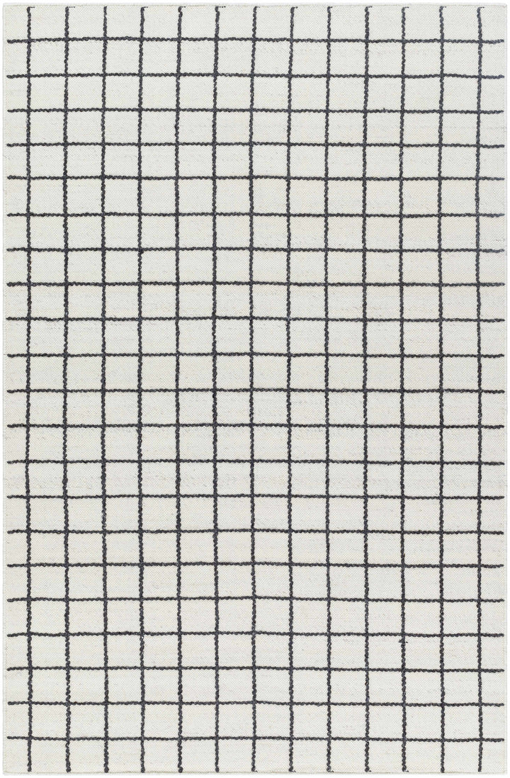 Ivory Hand Woven 100% Wool Cottage Rectangle Handmade rug, Indoor use only, no fringe, non-washable.