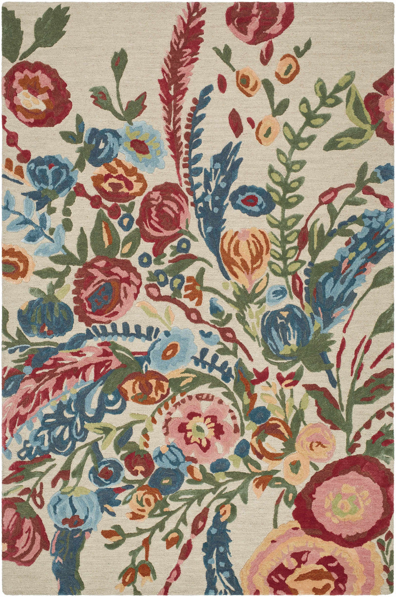 Crimson Hand Tufted 60% Wool, 40% Viscose Cottage Rectangle Handmade rug, Indoor use only, no fringe, non-washable.