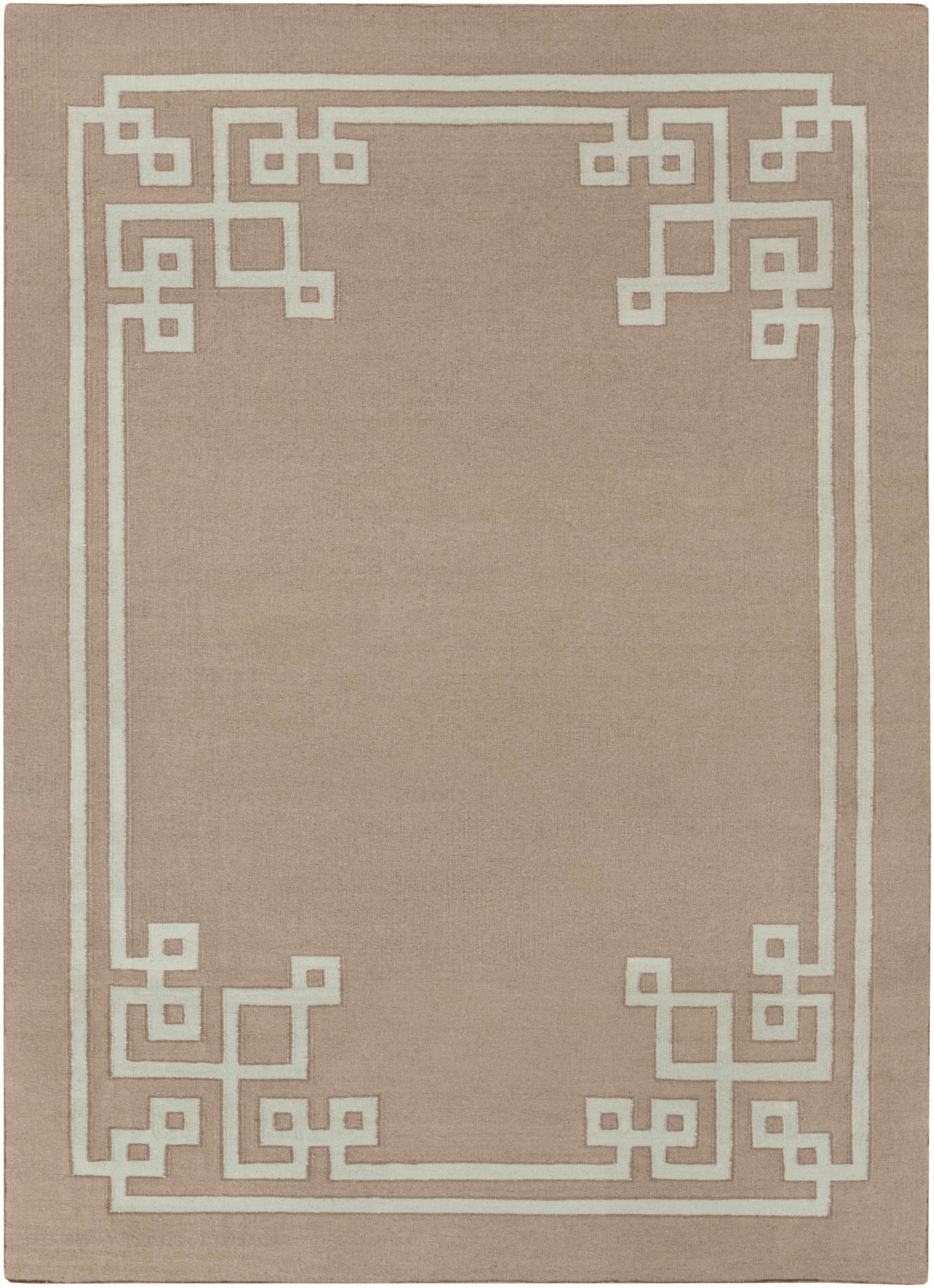 Gray Hand Woven 100% Wool Modern Rectangle Handmade rug, Indoor use only, no fringe, non-washable.